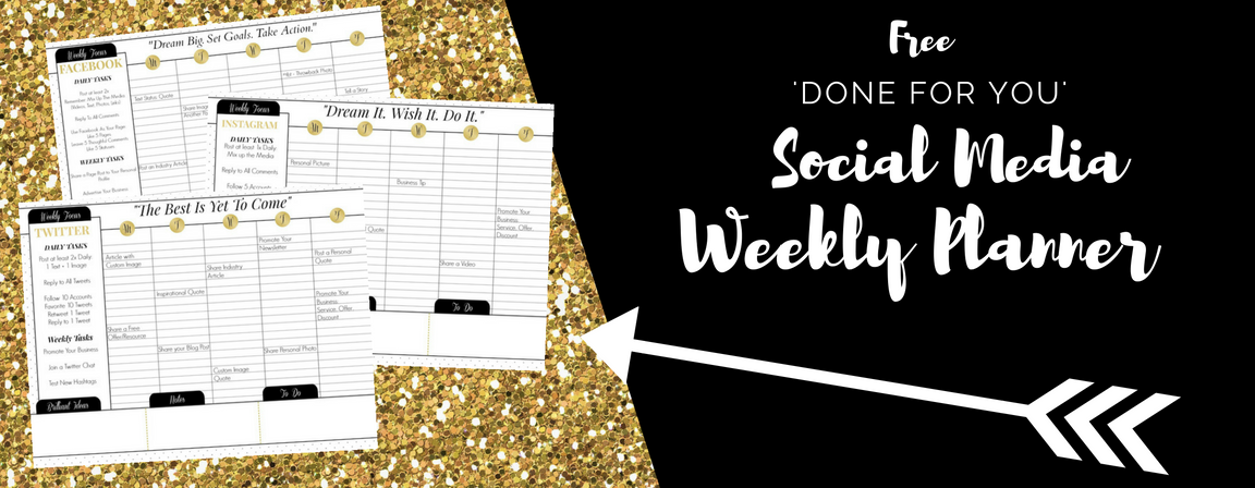 Done for you social media weekly planners