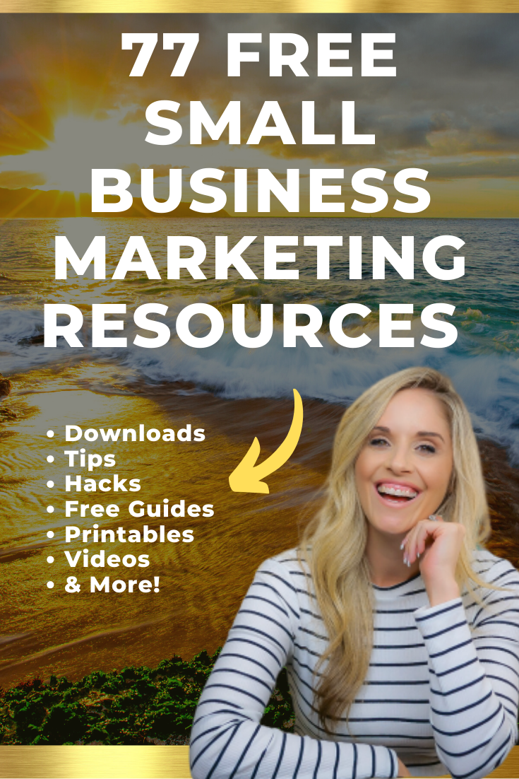 77 FREE Small Business Marketing Strategies and Resources. Social Media Printables, Social Media Hacks, Social Media Checklists, Social Media Guides, Social Media Tutorials, Social Media Videos and more. Social Media Marketing Ideas // Social Media Tips // Social Media Marketing Strategies // Social Media #SocialMediaMarketing #SocialMediaTips #SmallBusinessMarketingStrategies
