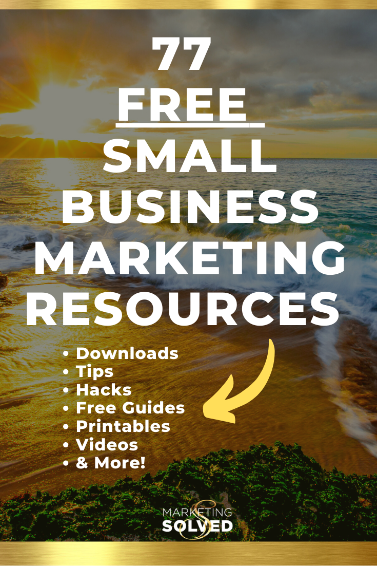 77 Small Business Marketing Strategies and Resources // Includes Social Media Printables, Marketing Hacks, Marketing Checklists, Social Media Guides, Marketing Tutorials, Videos and more. #marketing #marketingtips #marketingstrategies #socialmedia #marketing #marketingforsmallbusiness #smallbusinessmarketing #smallbusiness
